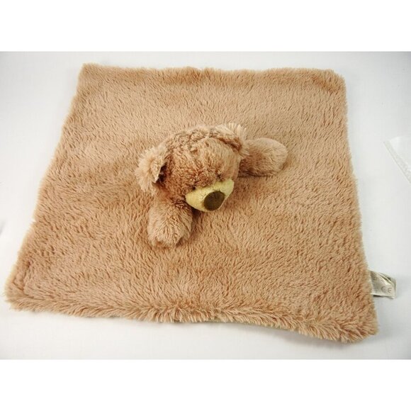 Kellytoy Brown Bear Lovey Rattle Security Blanket Plush Baby Toy - Picture 3 of 5
